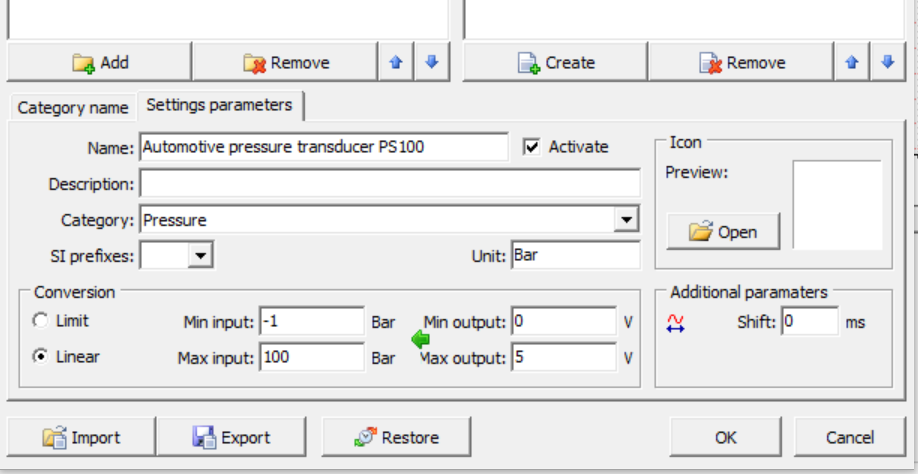 настройка осциллографа MT Pro для датчика давления PS100
