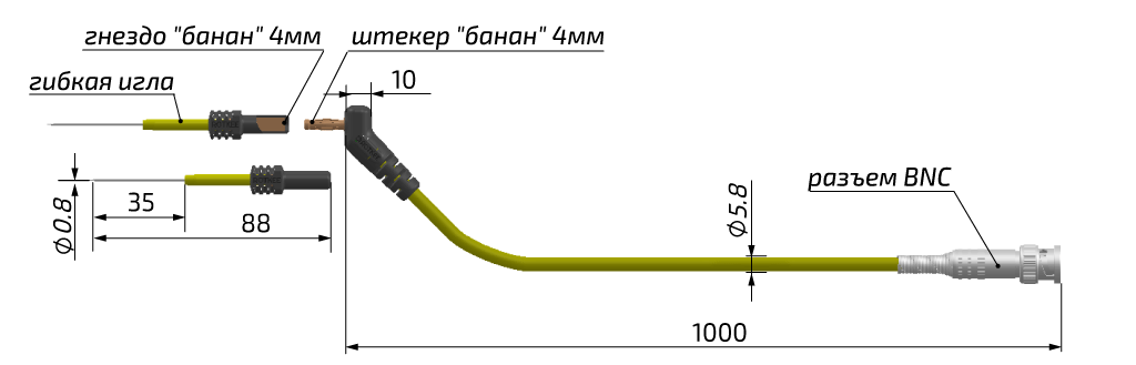 TL-light-1M конструкция короткого упрощенного измерительного щупа
